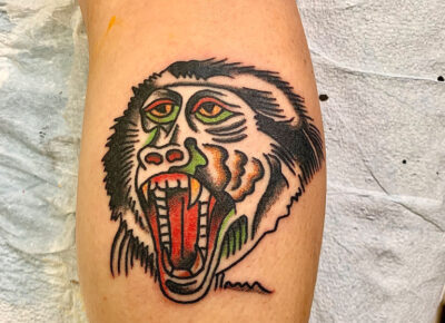 Baboon tattoo